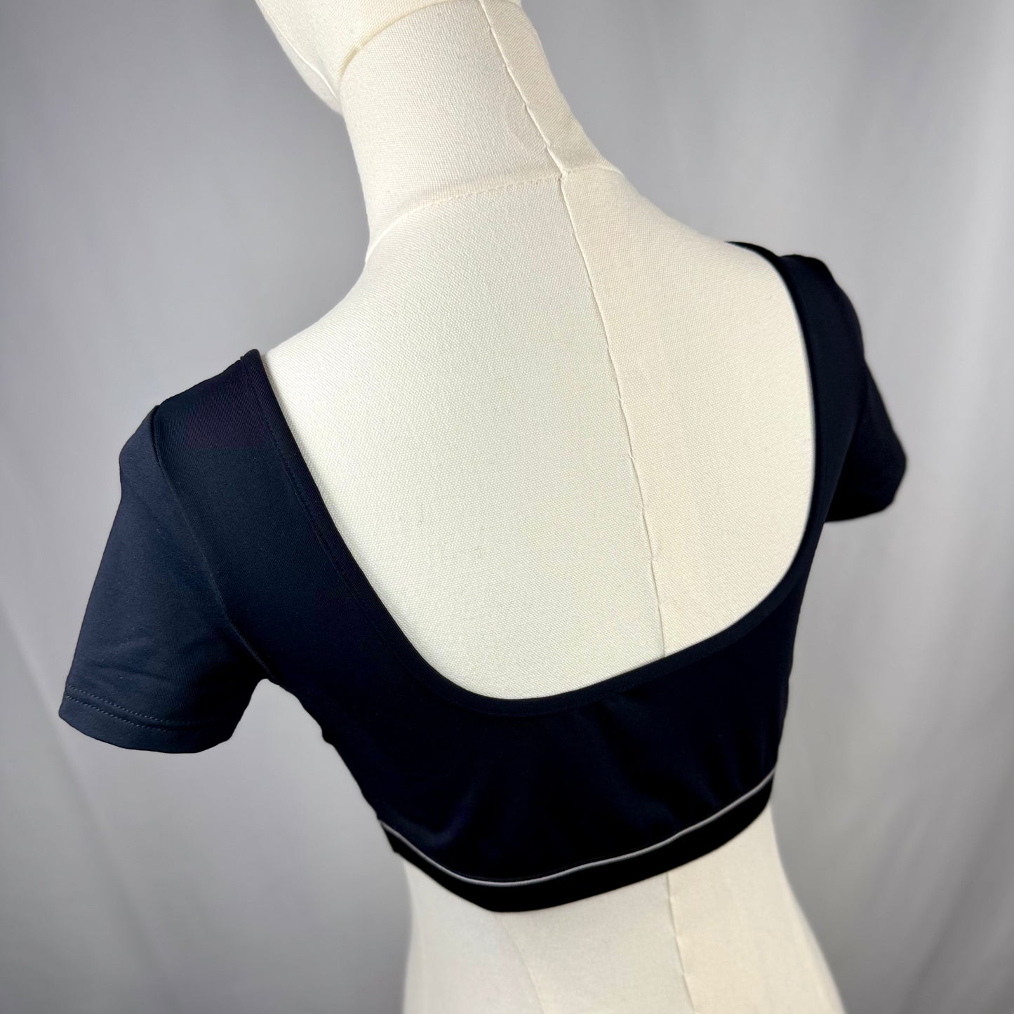 NEW! RARE Vintage Dolce & Gabbana Sport Black Short Sleeved Cropped Top