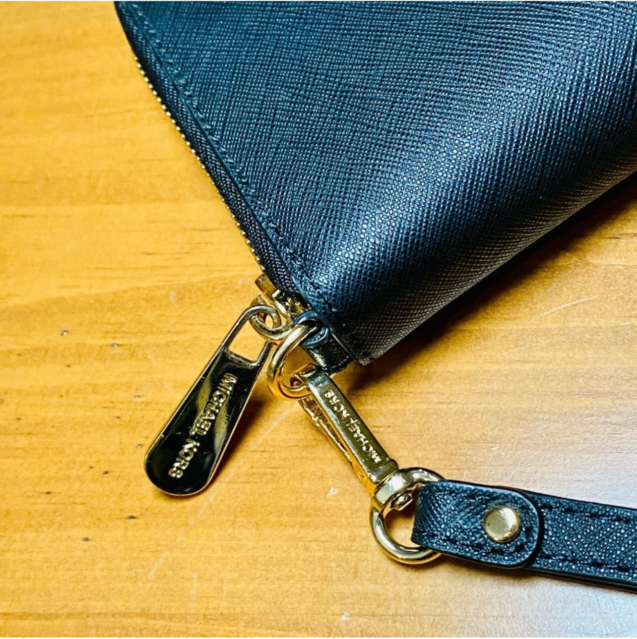 Michael Kors Black Saffiano Leather Continental Wristlet