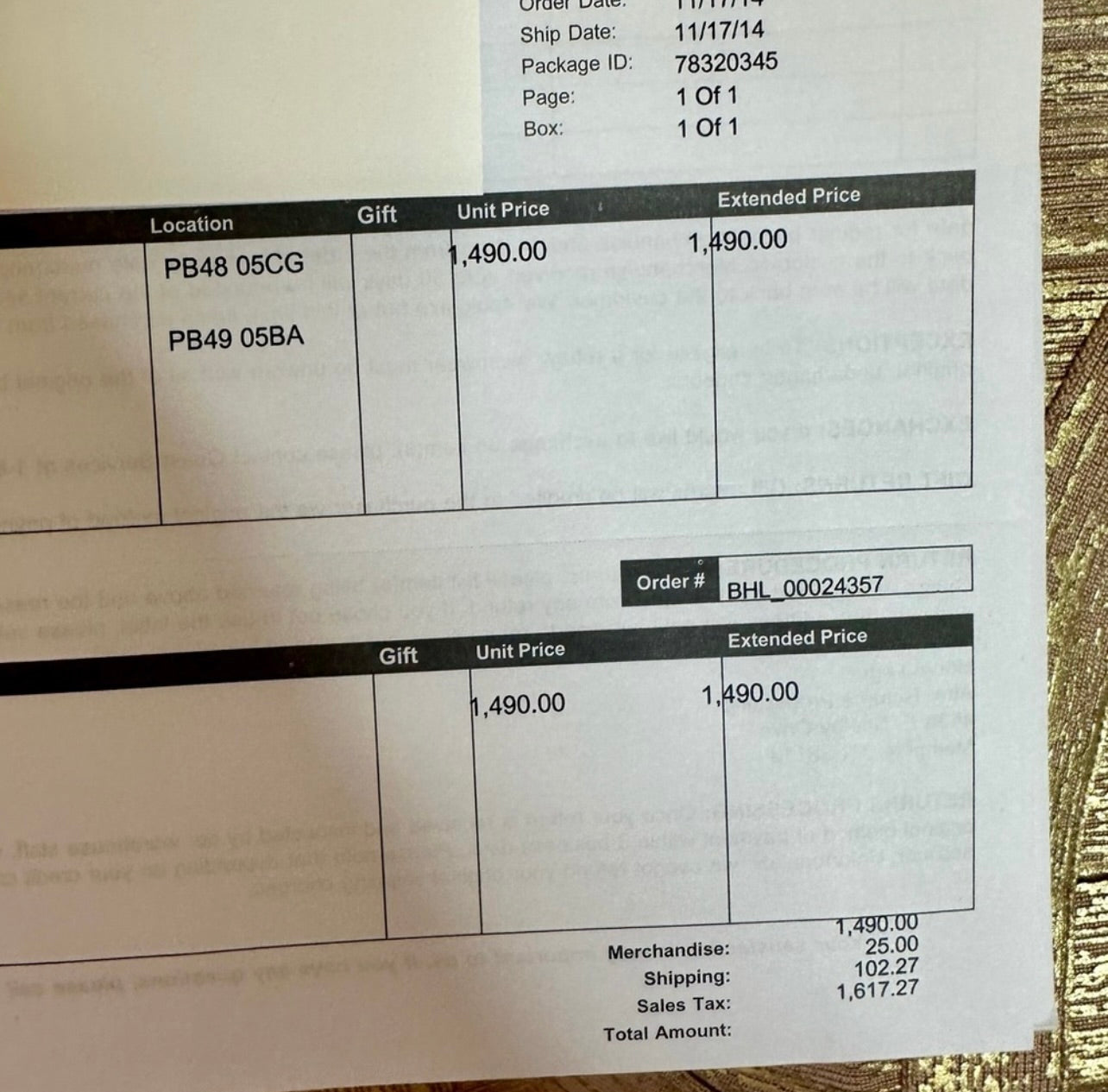 Herve Leger Ari Woodgrain Gold Foil-Print Dress