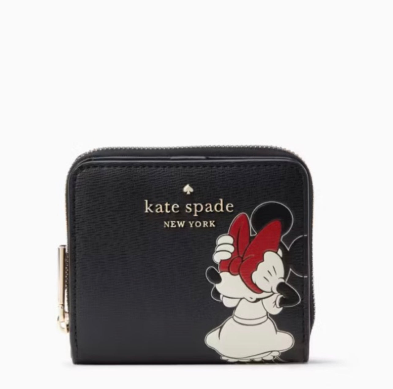 New Disney X Kate Spade New York Minnie Mouse Zip Around Wallet