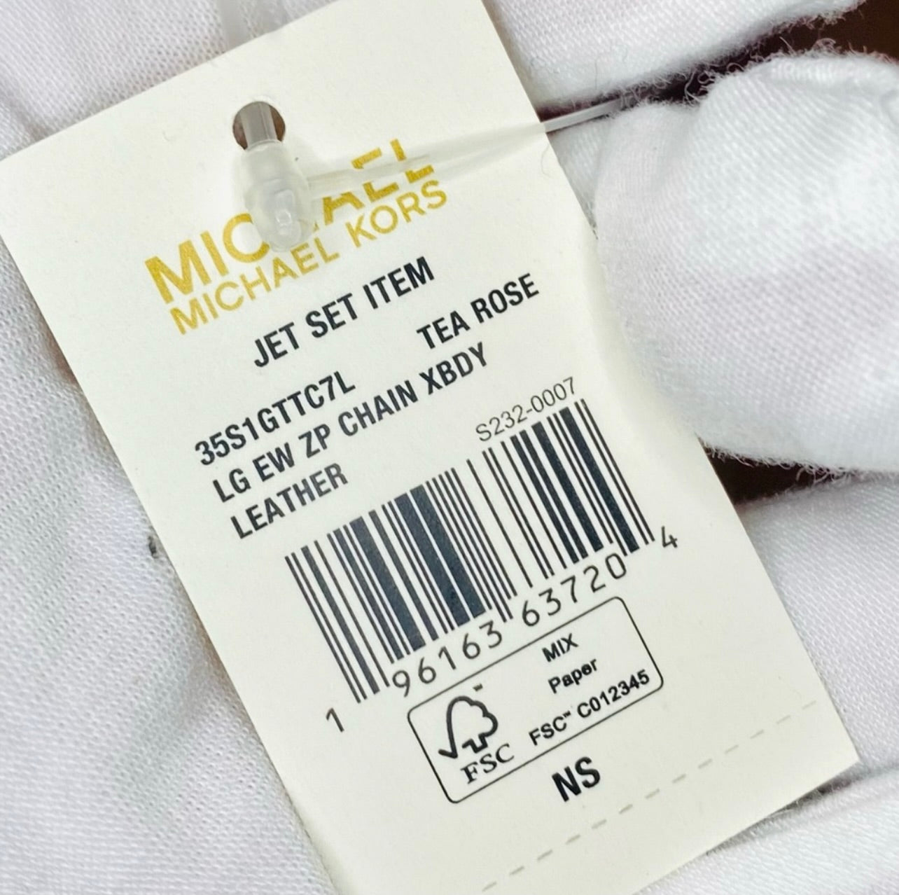 New Michael Kors Jet Set Large Tea Rose Pink Saffiano Leather Crossbody Bag