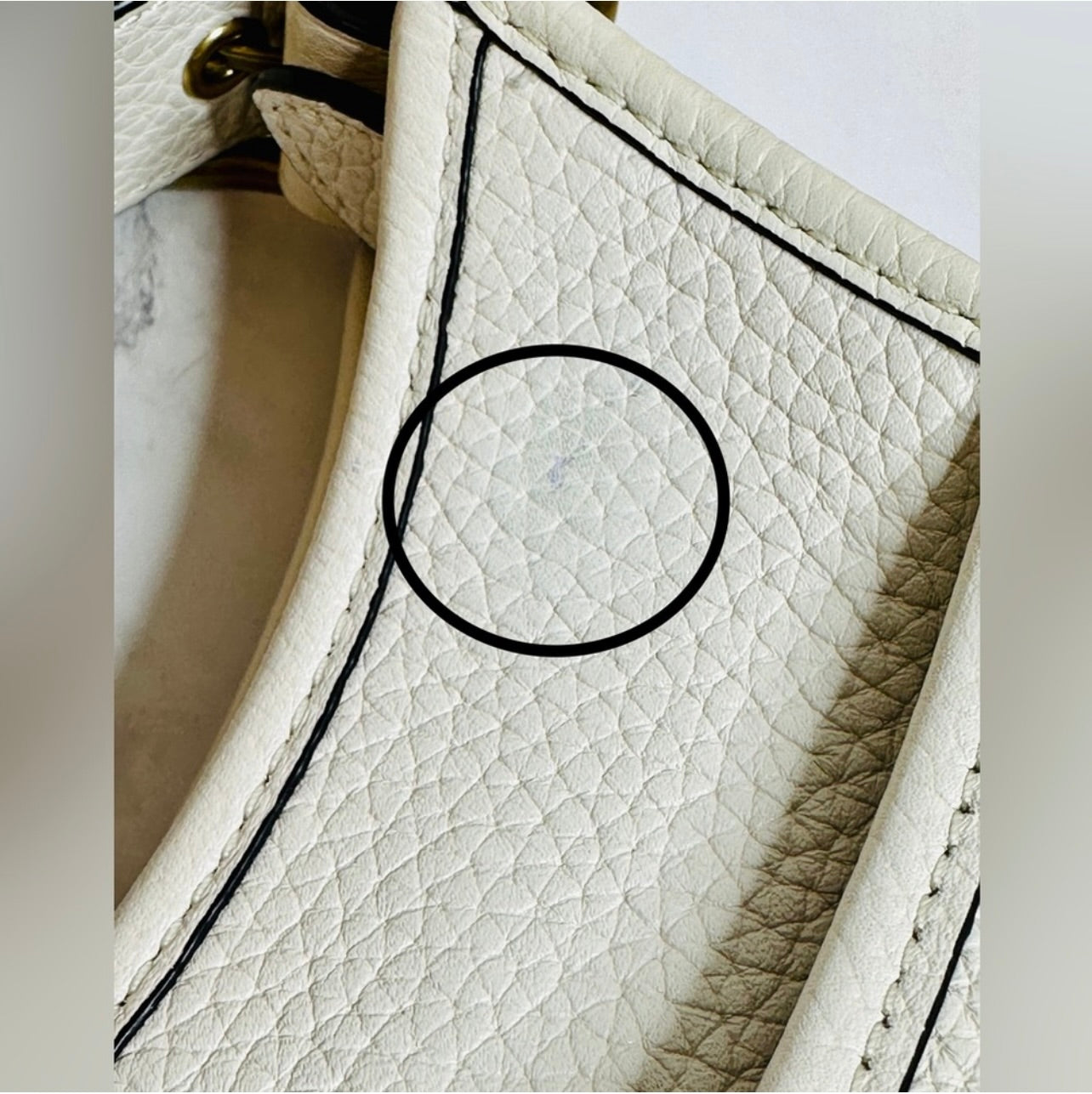 Coach Chalk Glovetanned Pebble Leather Emery Varsity Strip Crossbody Bag