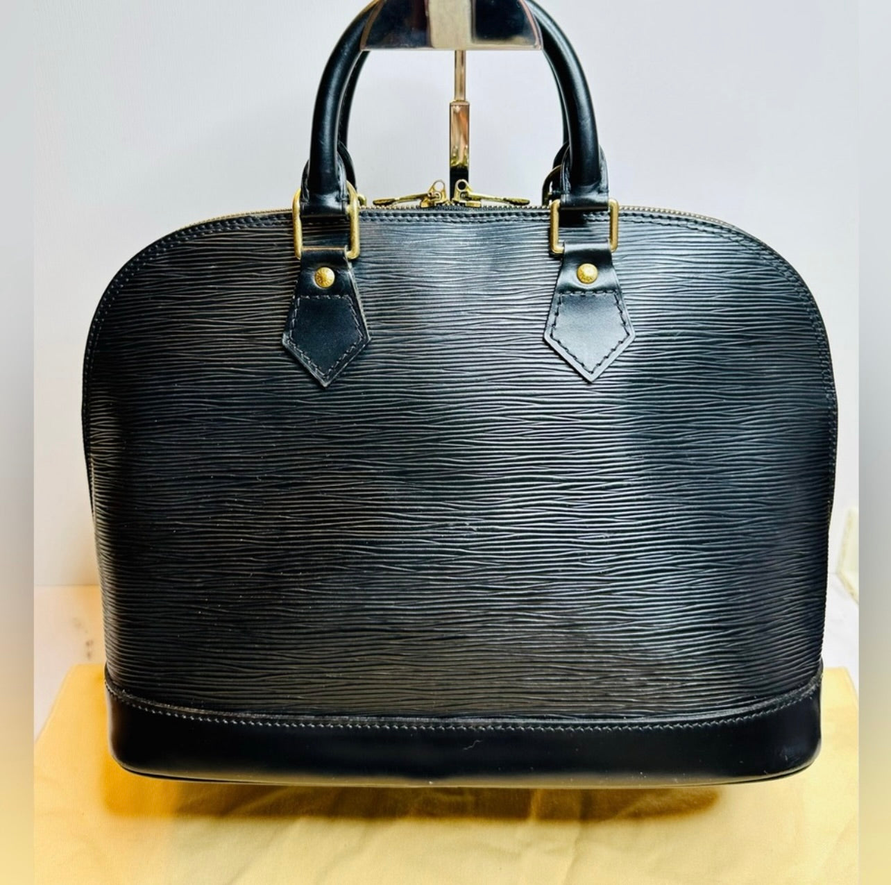 Vintage Louis Vuitton Black Epi Leather Alma PM Bag