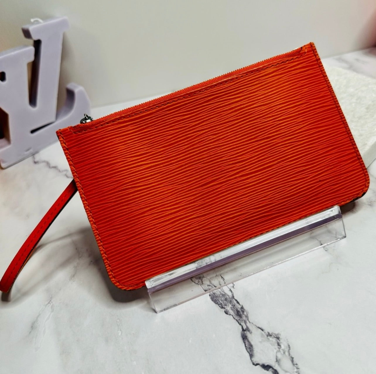 Louis Vuitton Mandarin Orange Epi Leather Neverfull Pochette