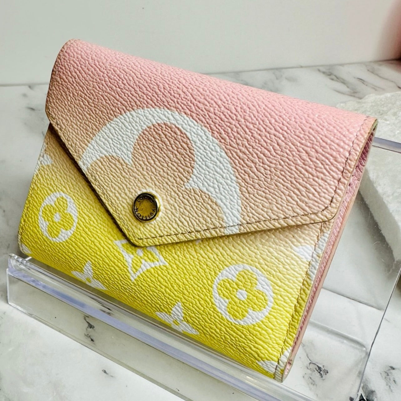Louis Vuitton Victorine Rose & Yellow 2021 By The Pool Wallet