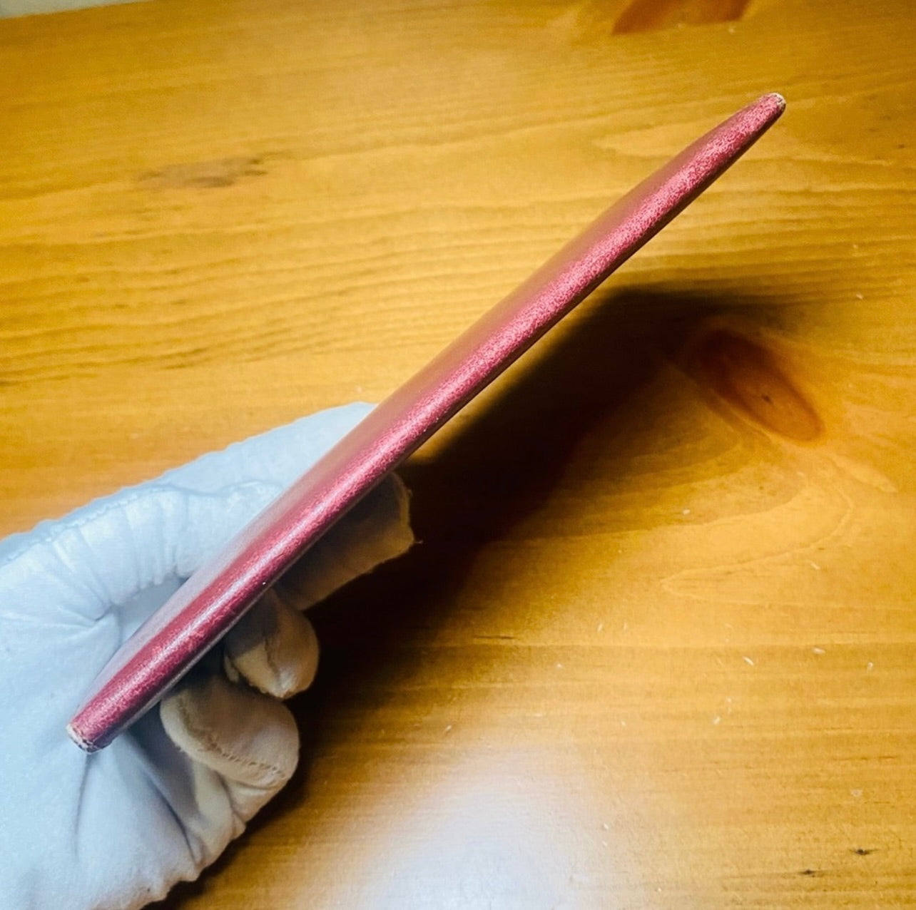 Unisex Must De Cartier Vintage Bordeaux Leather Long Bifold Wallet