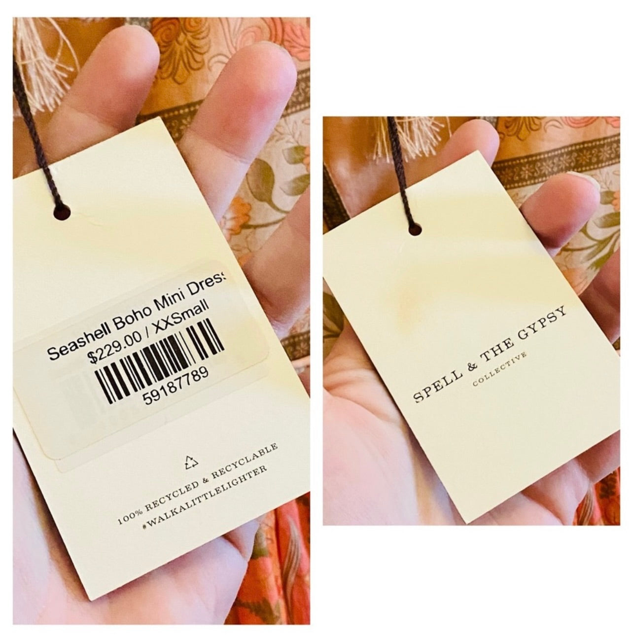 Spell & the Gypsy Collective Coral Seashell Boho Mini Dress