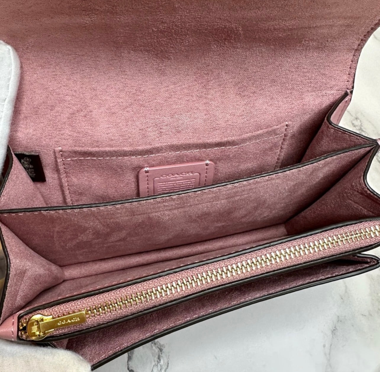 Coach Linear Quilted Pink Nappa Leather 2 Way Belt Bag Shoulder Bag