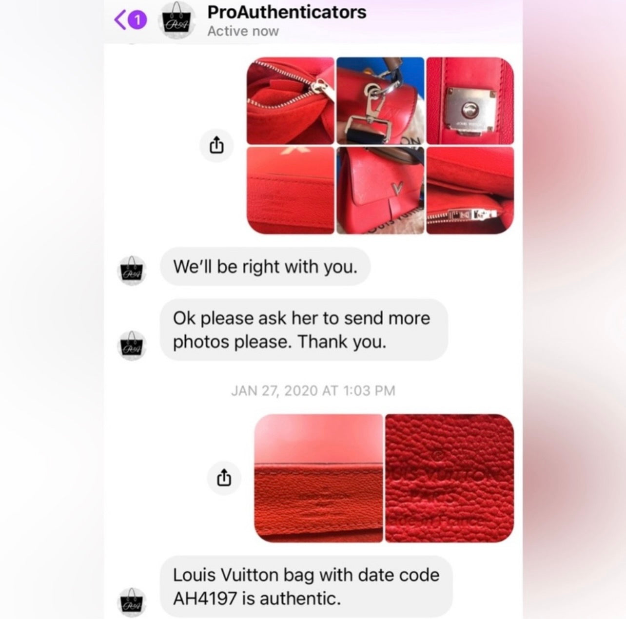 Louis Vuitton Rubis Monogram Leather Very One Handle Bag