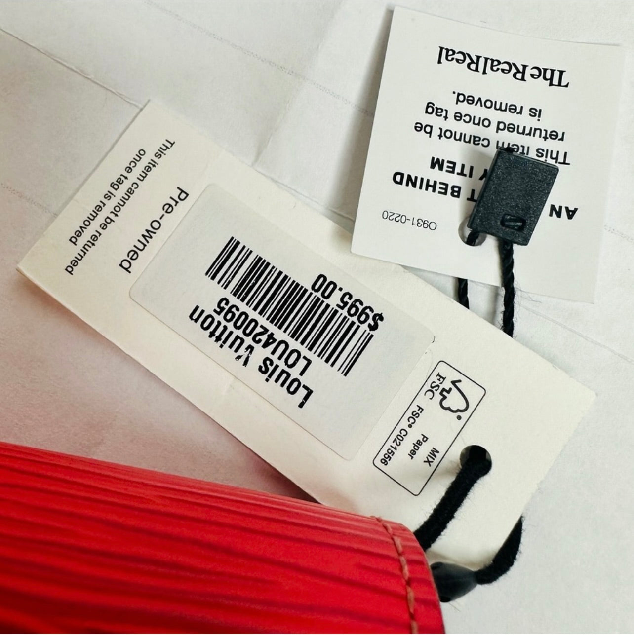 Louis Vuitton Red Epi Leather Louise Wallet