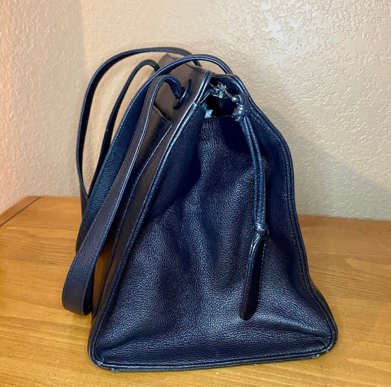 Vintage CHANEL CC Black Caviar Leather Shoulder Bag
