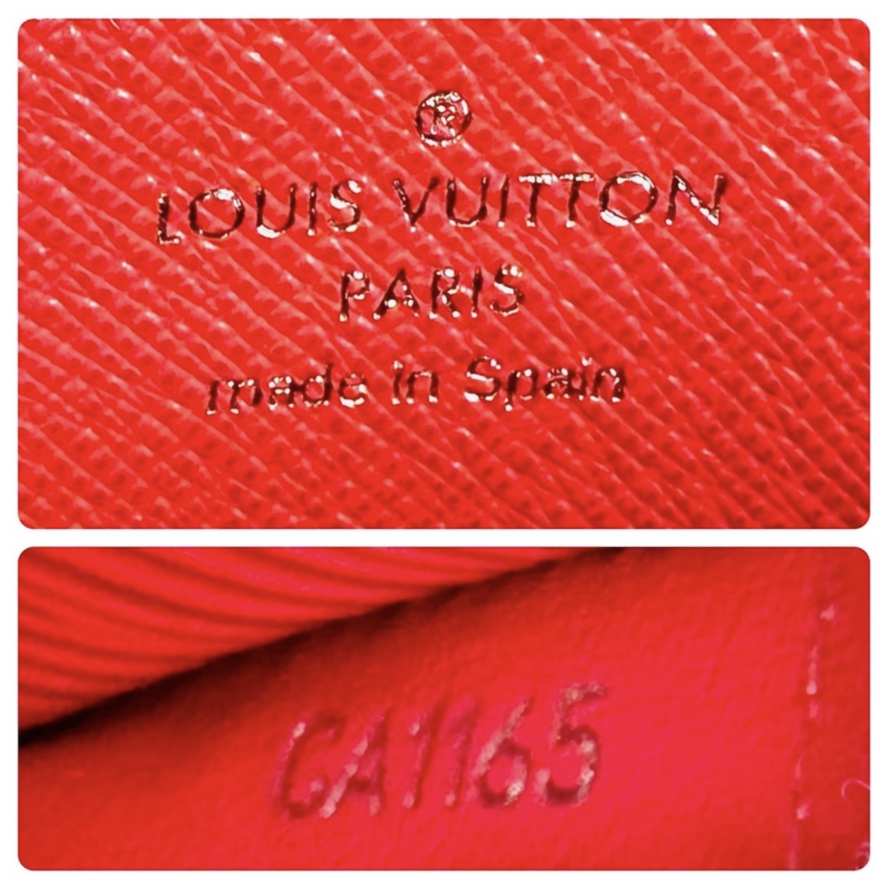 Louis Vuitton Red Epi Leather Louise Wallet
