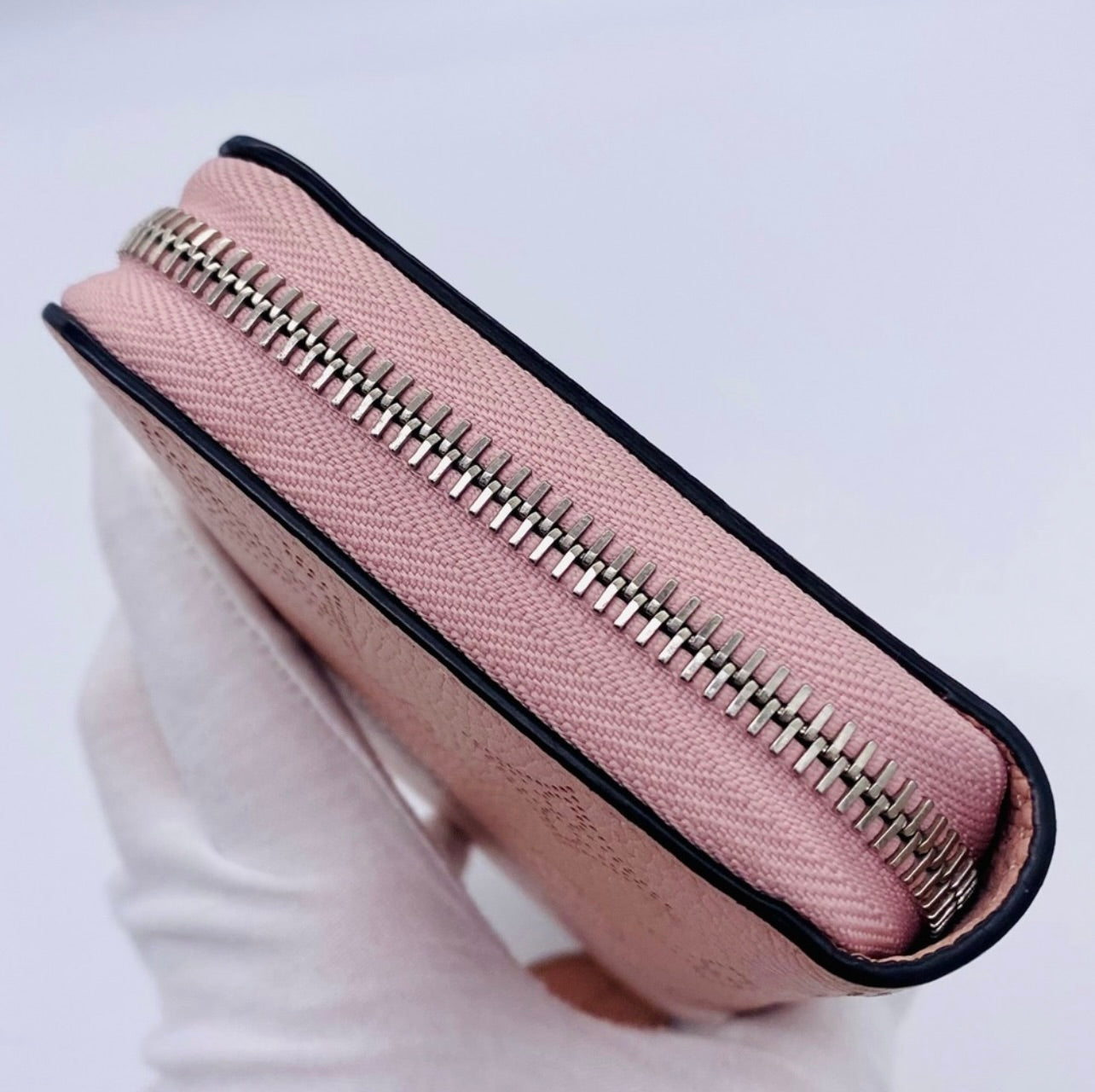 Louis Vuitton Magnolia Pink Monogram Mahina Zippy Wallet