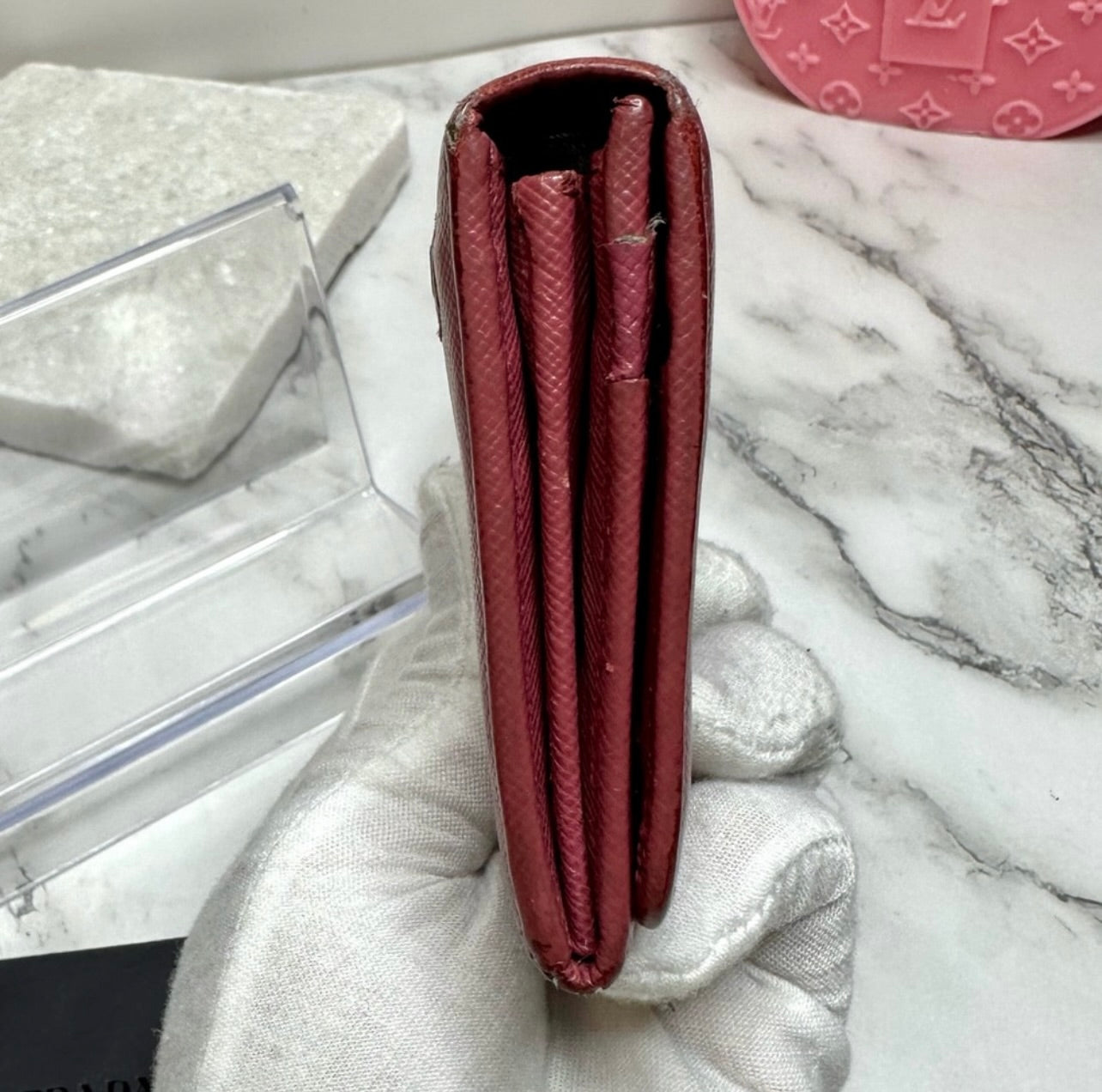 Prada Large Rose Bruyère Saffiano Leather Wallet