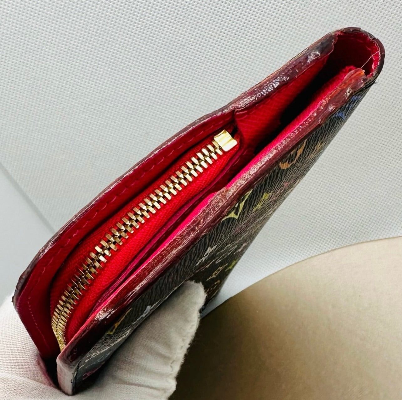 Louis Vuitton x Takashi Murakami Black Portefeuille Insolite Monogram Wallet