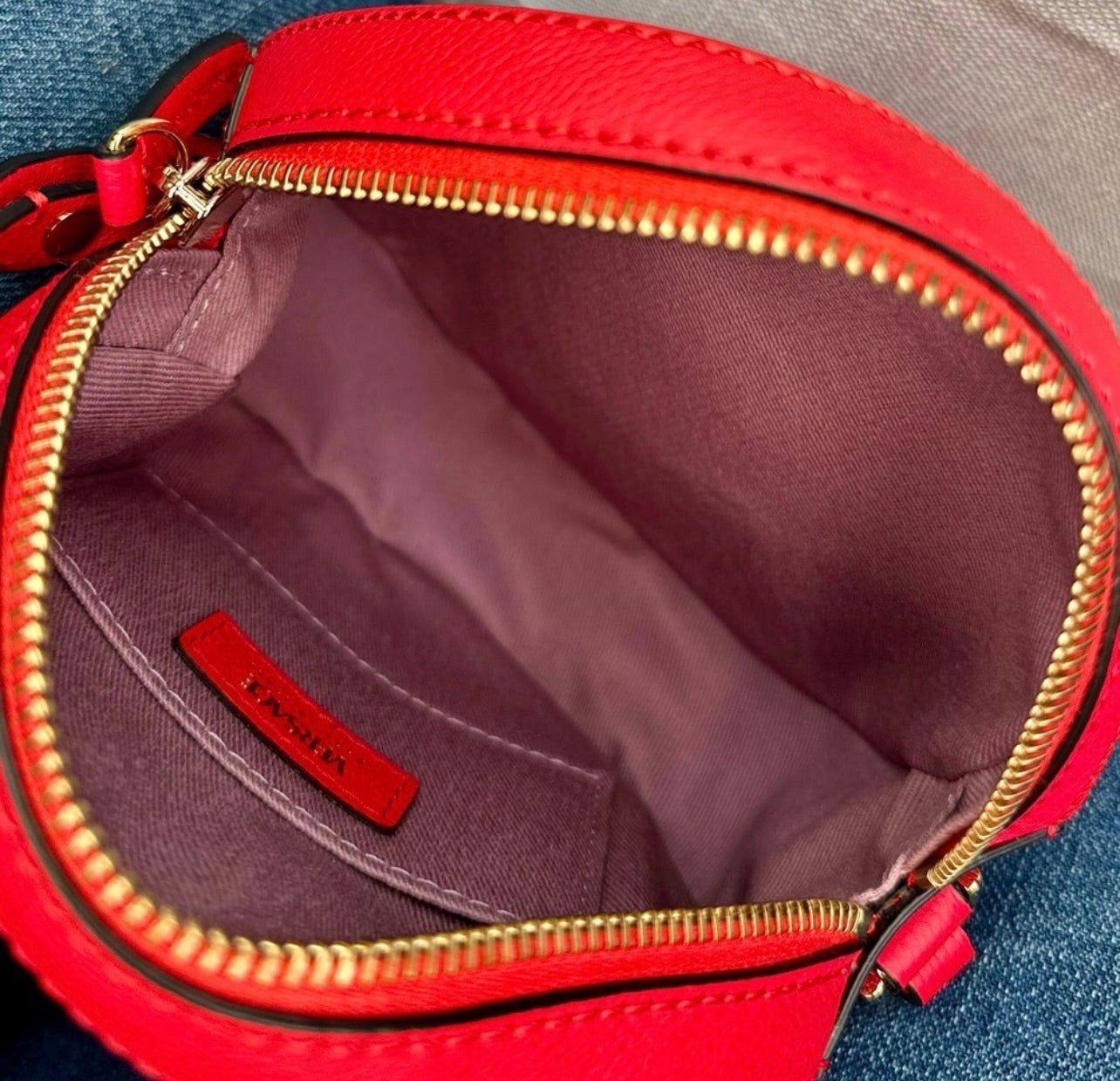New Versace La Medusa Lipstick Red Leather Disco Round Crossbody Bag