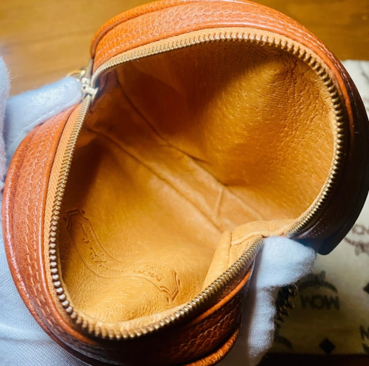 RARE Vintage MCM Monogram Mini Suzy Wong Bag w/ Brown Tassels