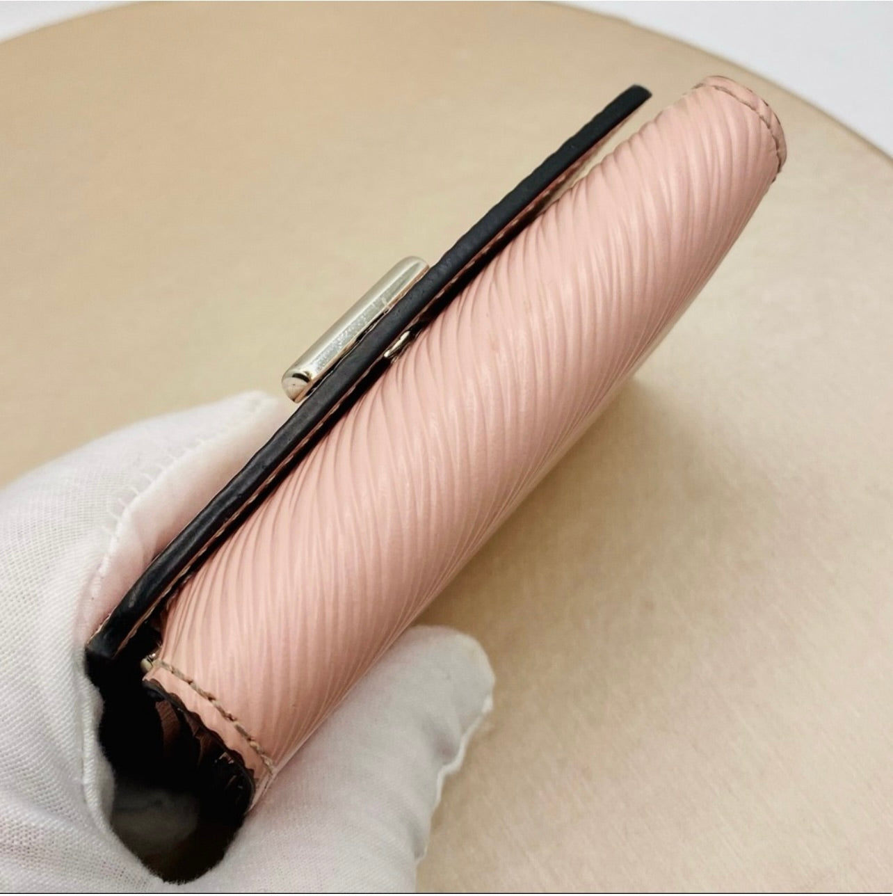 Louis Vuitton Rose Ballerine Epi Leather Twist XS Wallet