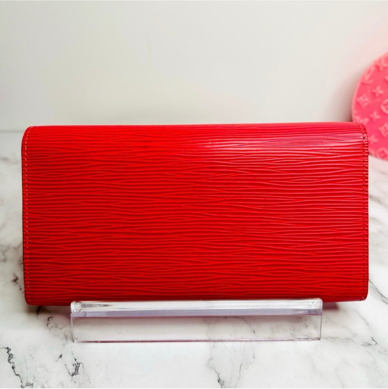 Louis Vuitton Red Epi Leather Louise Wallet
