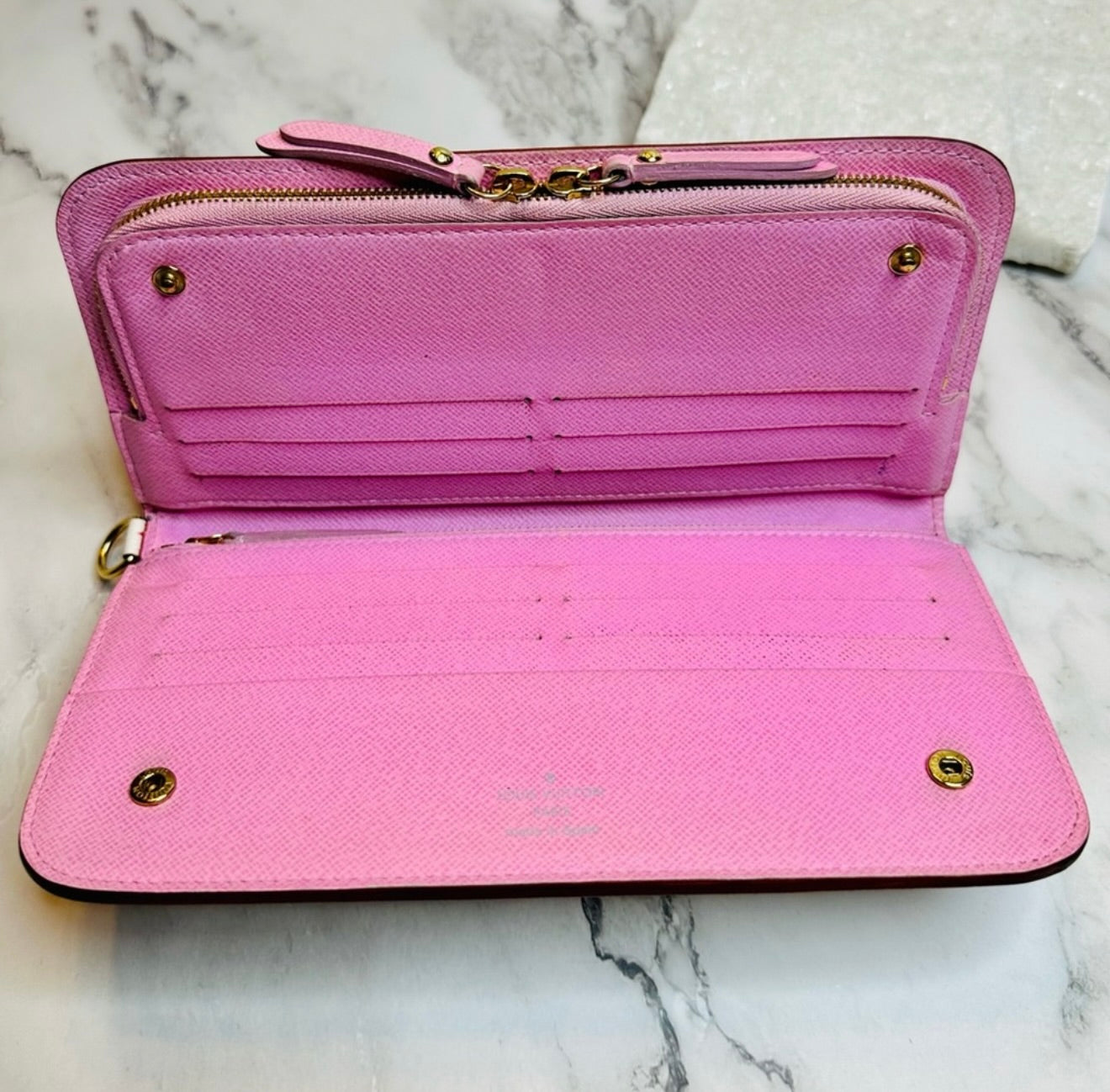 EUC Louis Vuitton x Takashi Murakami White Portefeuille Insolite Monogram Wallet