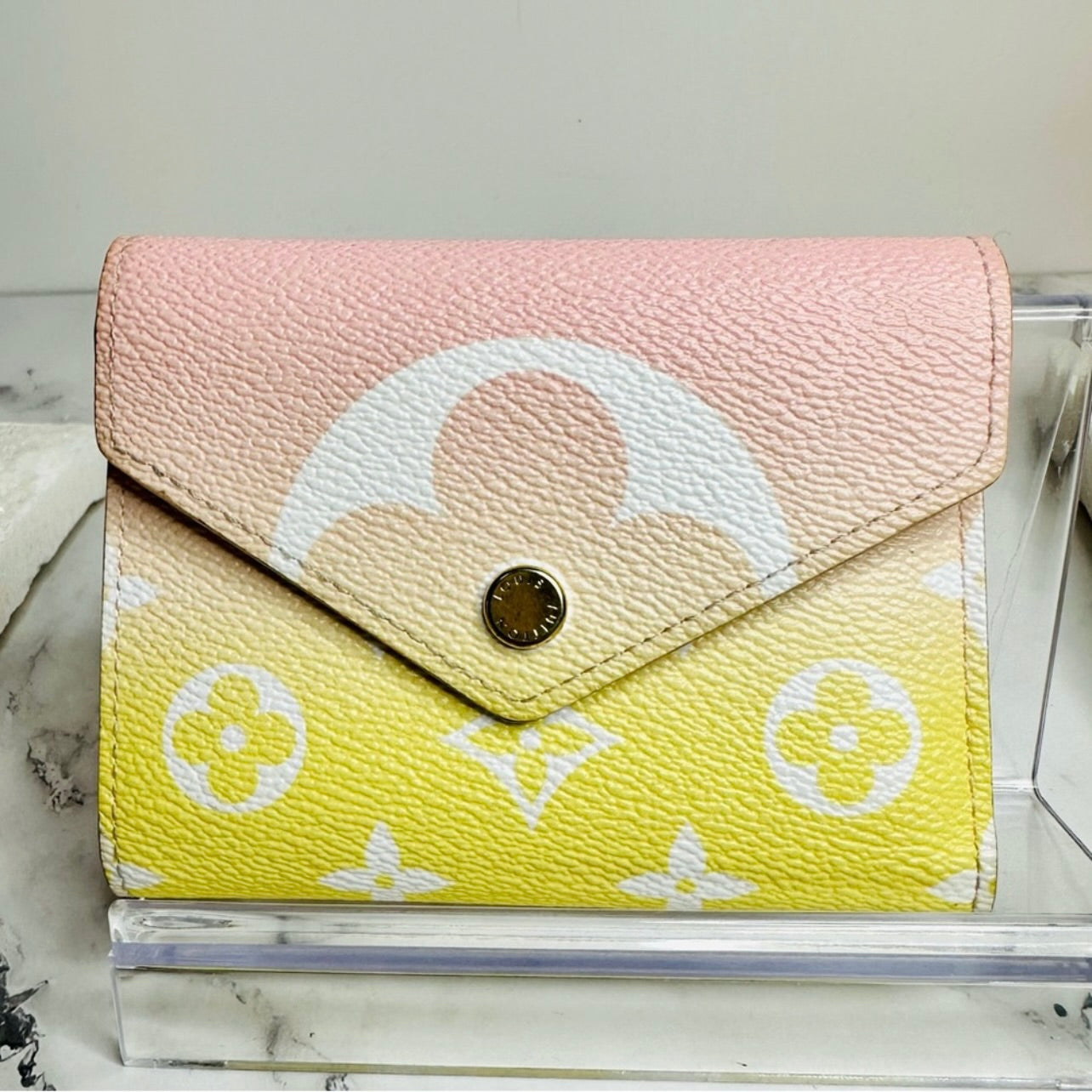 Louis Vuitton Victorine Rose & Yellow 2021 By The Pool Wallet