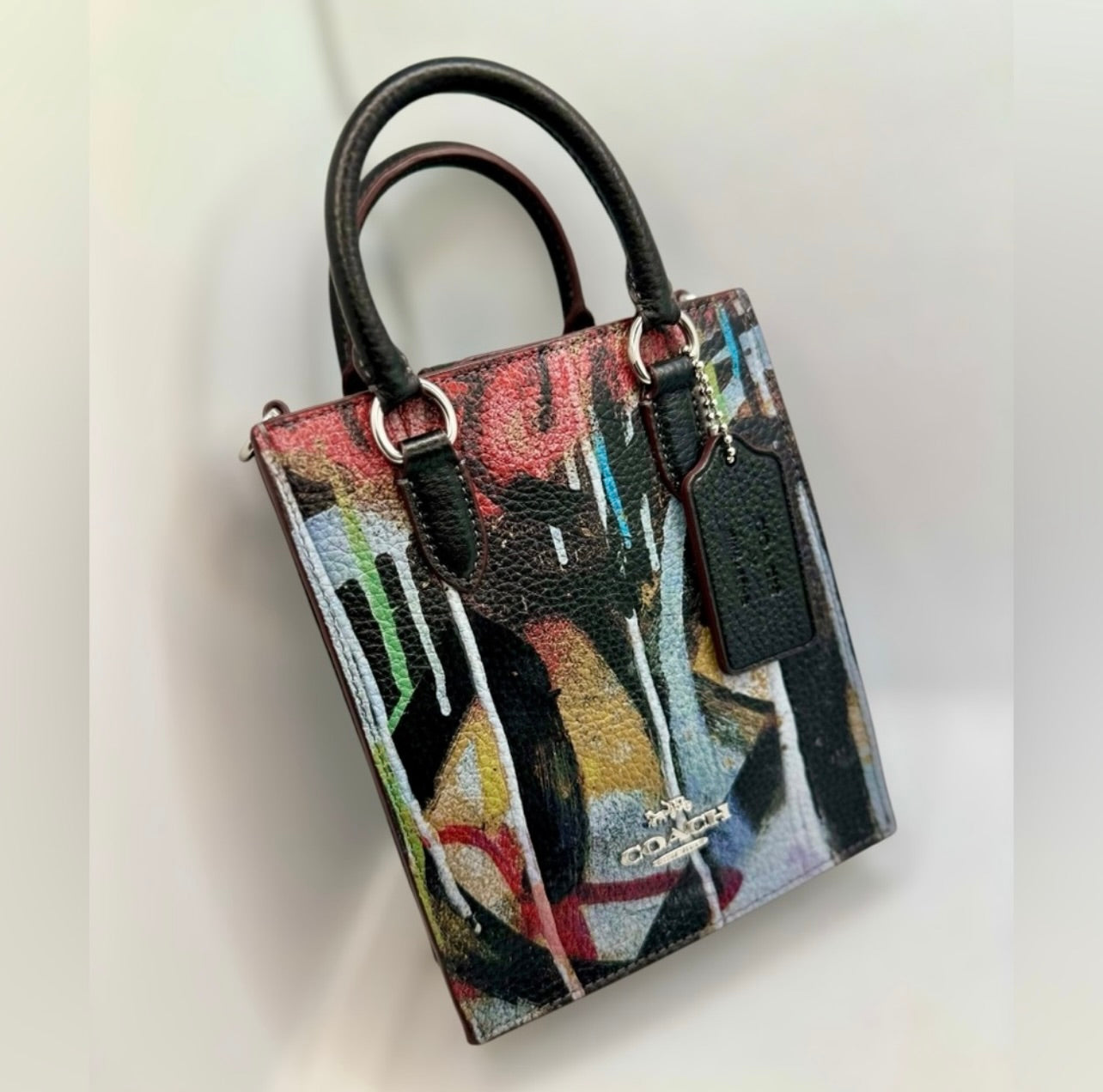 New Coach X Mint + Serf Pebble Leather North South Mini Tote