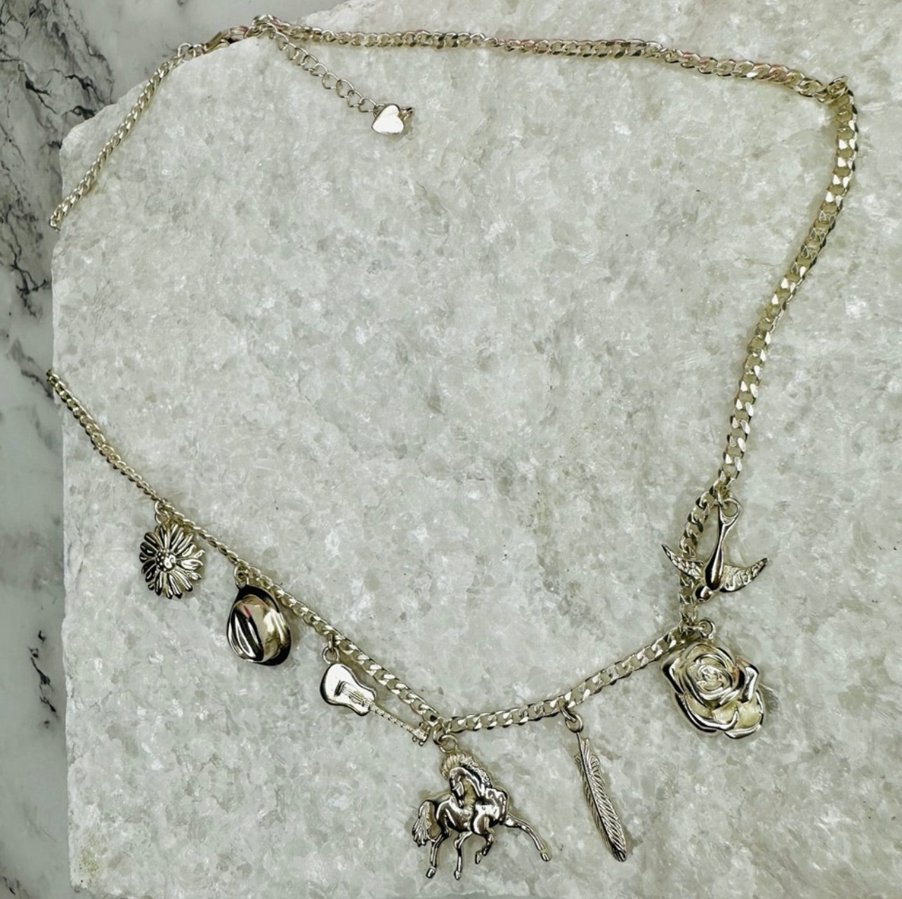 EUC Spell & The Gypsy Sterling Silver Meadowland Charm Necklace