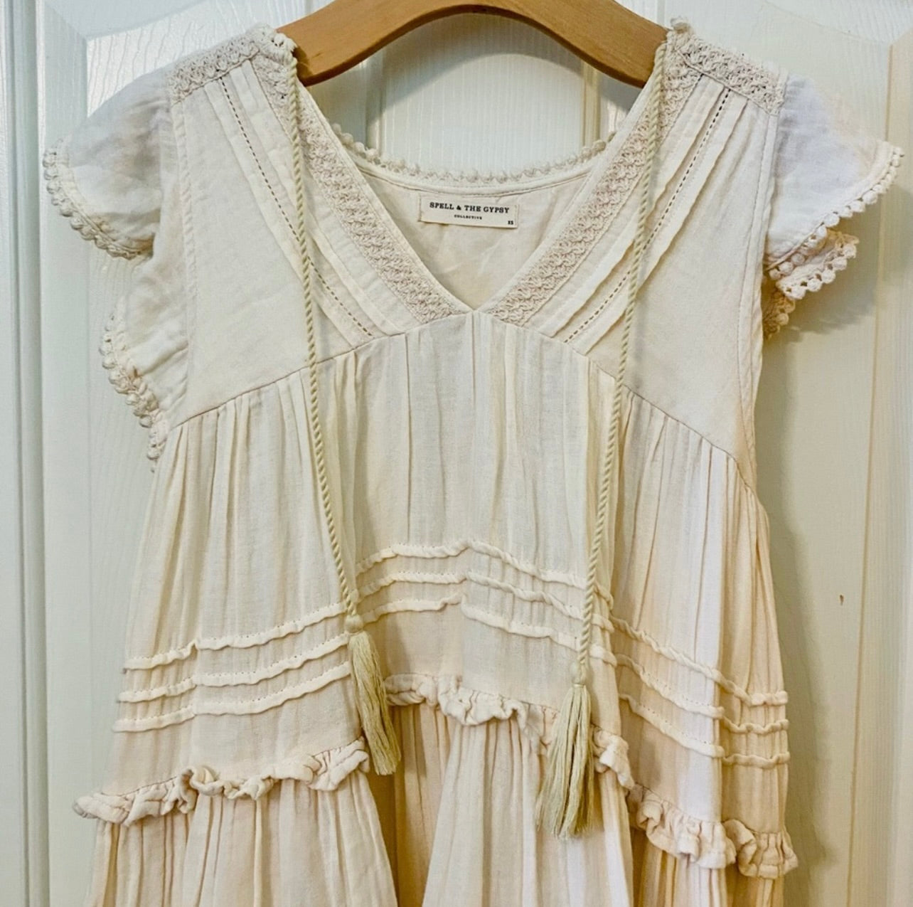Spell & the Gypsy Collective Sand Beige Hanalei Midi Dress