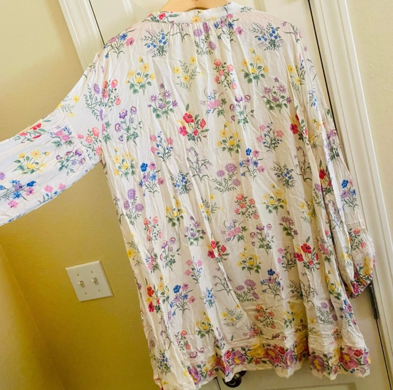 Spell & the Gypsy Collective Gardenia Posy Long Sleeve Mini Dress