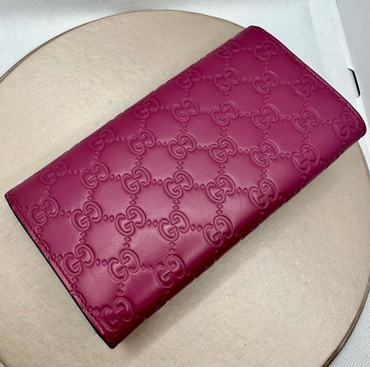 Gucci Pink/Purple Guccissima Leather Long Continental Wallet
