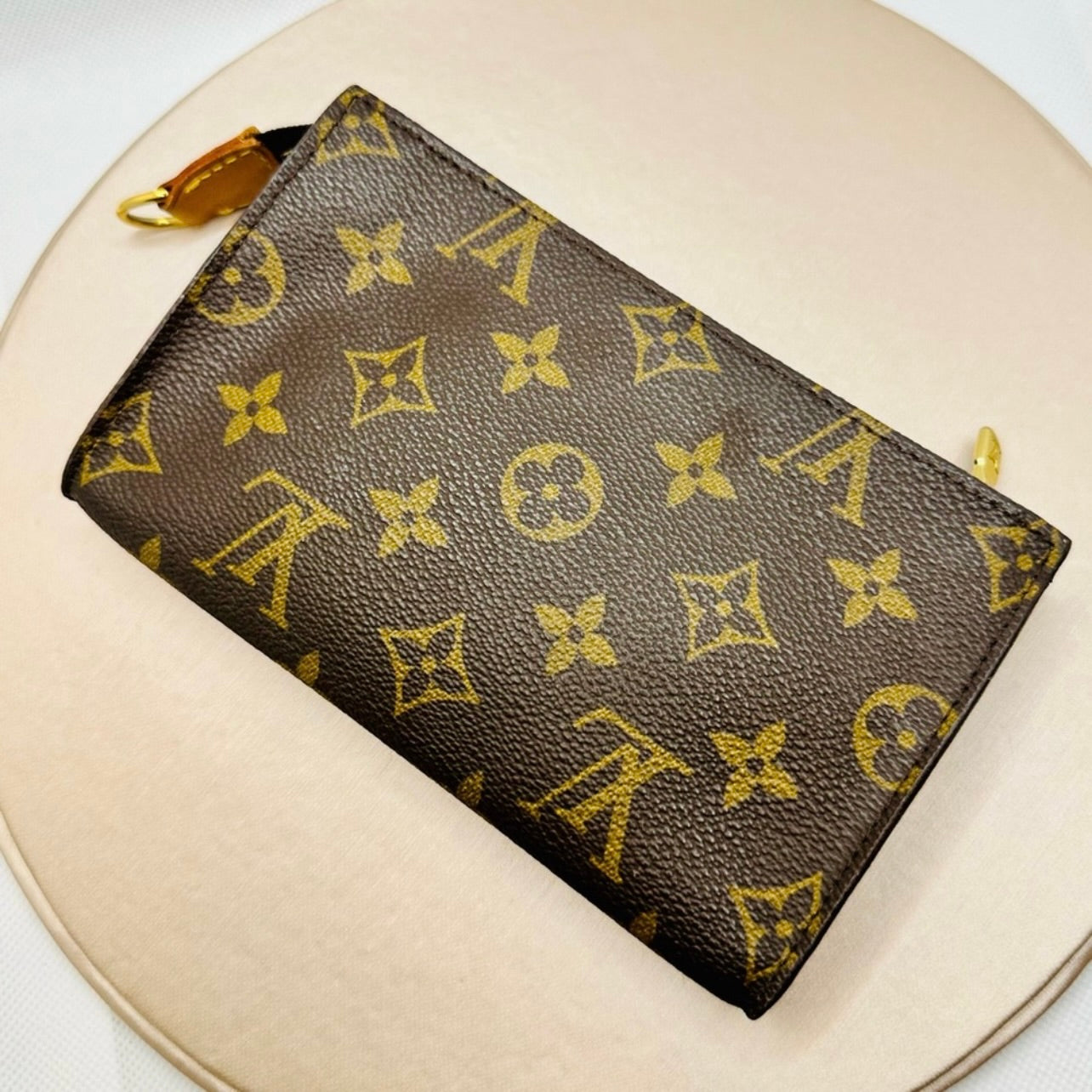 Vintage LOUIS VUITTON Monogram Coated Canvas Bucket 27 Pouch