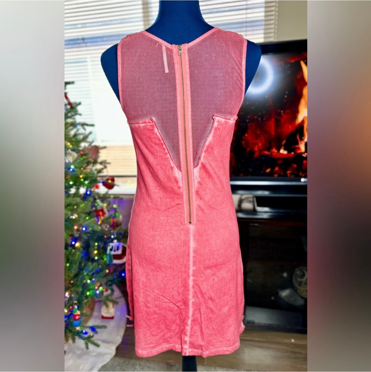 Free People ICE ICE BABY Pink Lemonade Beaded & Lace Bodycon Dress