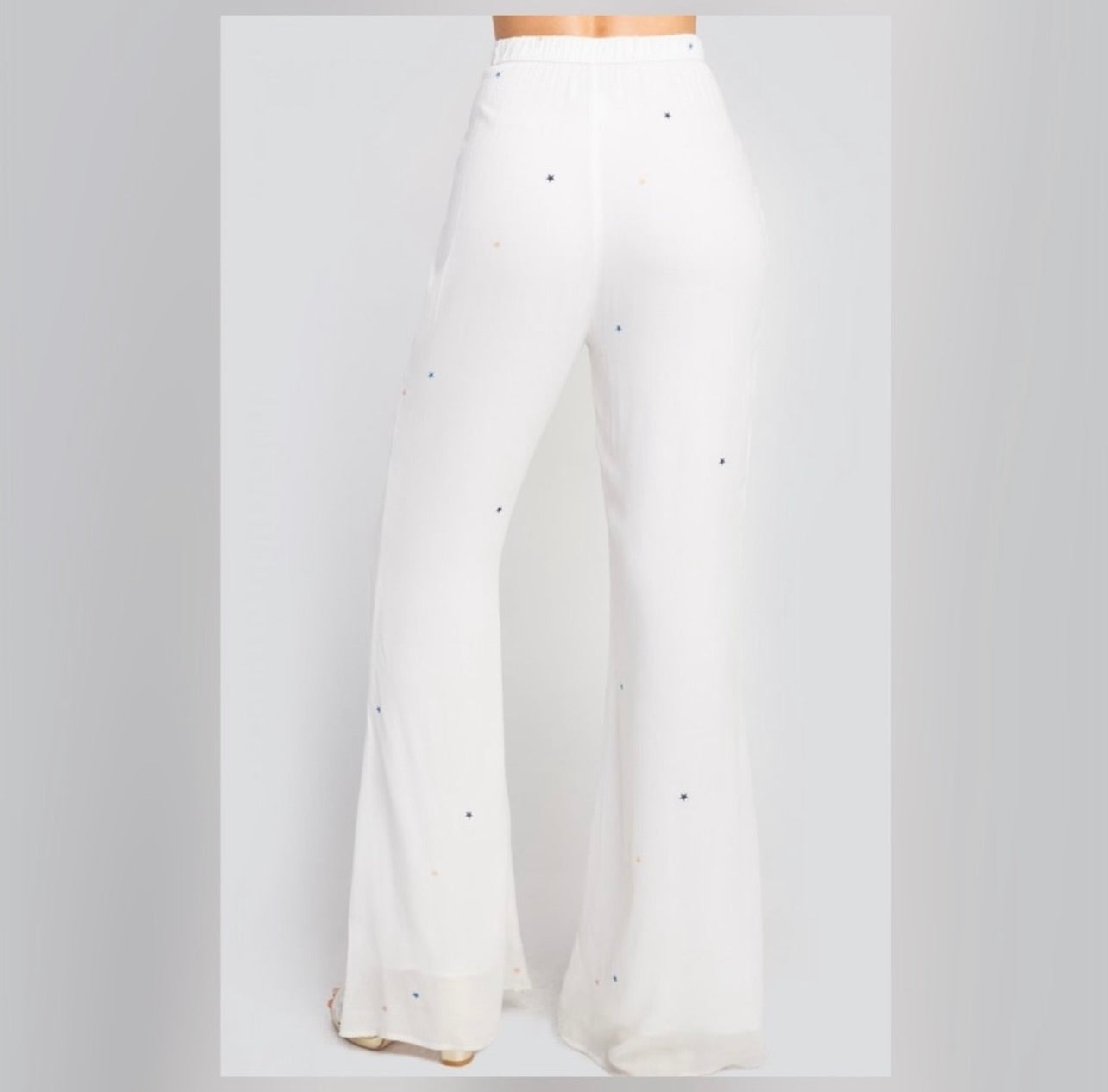 NWT! Wildfox COUTURE White Starlet Loren High Waisted Flared Pants