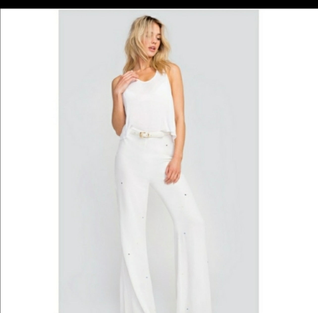 NWT! Wildfox COUTURE White Starlet Loren High Waisted Flared Pants