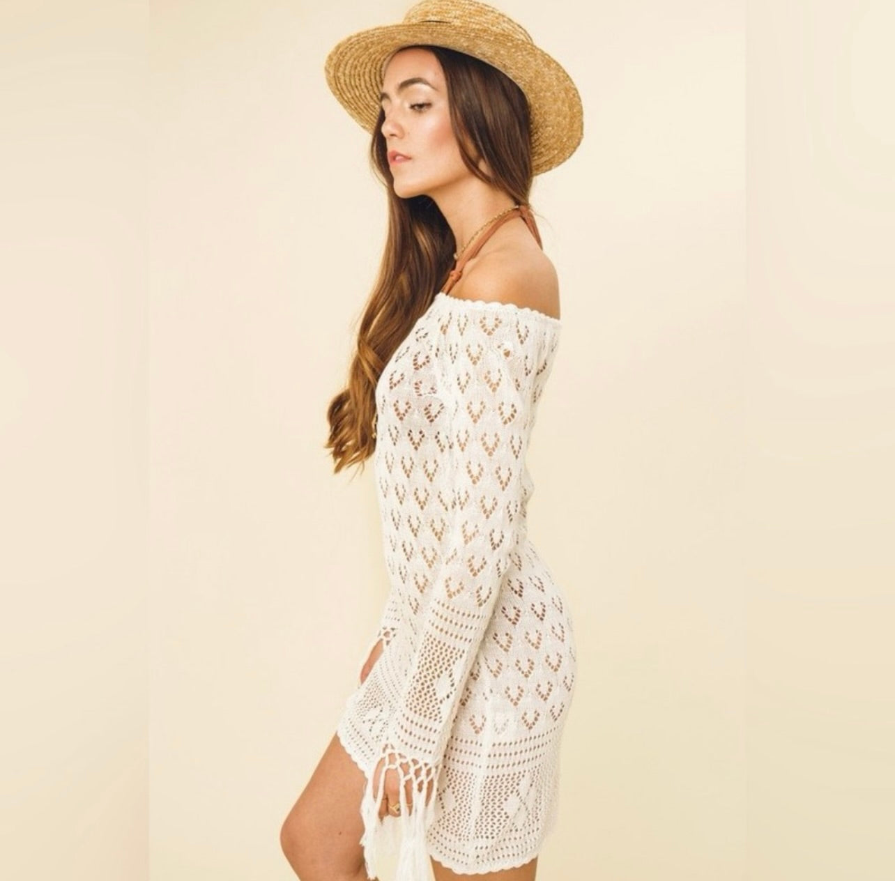 Spell & the Gypsy Collective White Leila off the Shoulder Mini Dress
