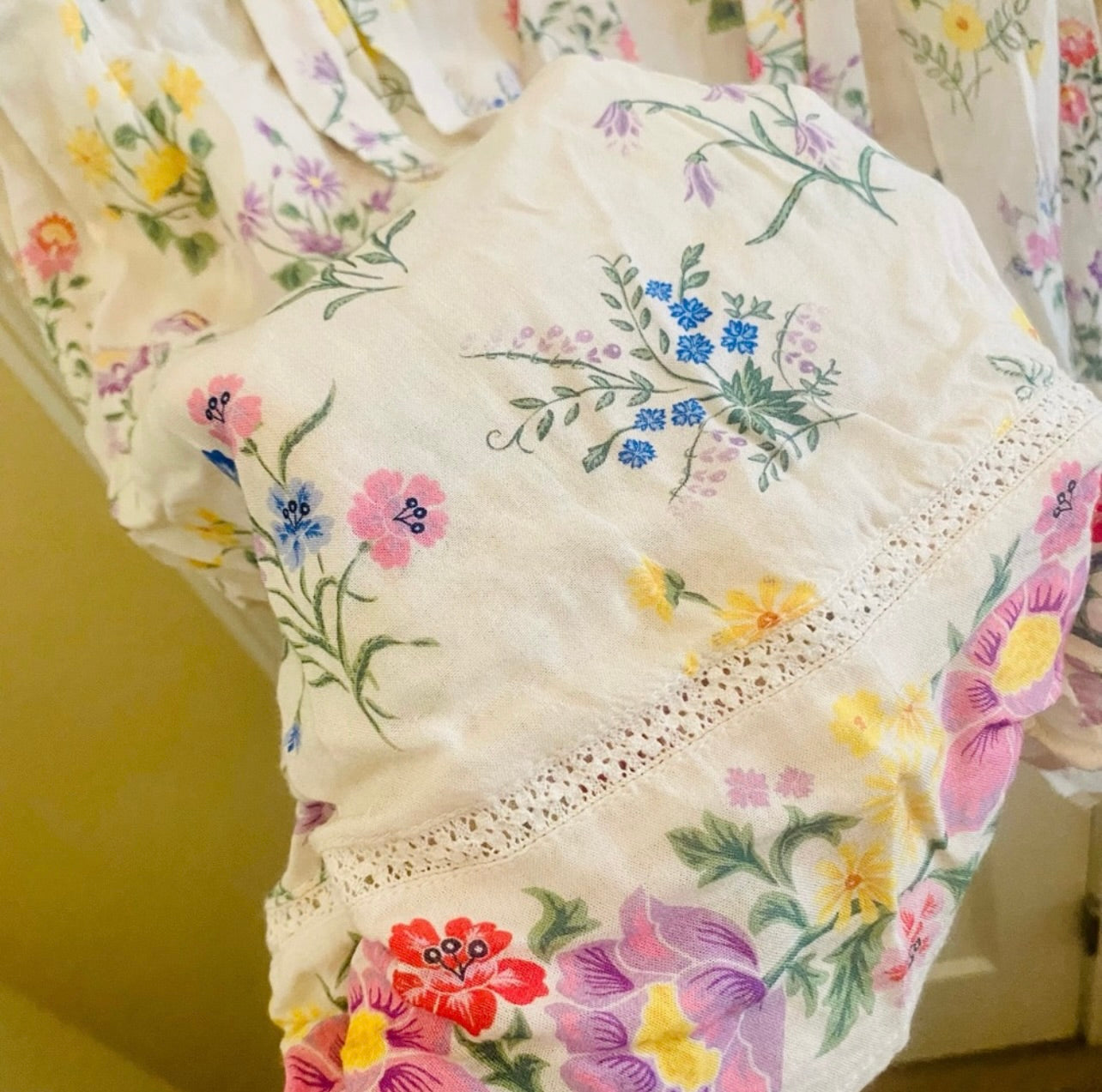 Spell & the Gypsy Collective Gardenia Posy Long Sleeve Mini Dress