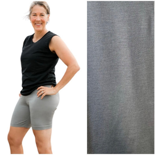 NEW! SilkBody Perfect Gray Anti-Chafe High Waist Silkspun Biker Shorts