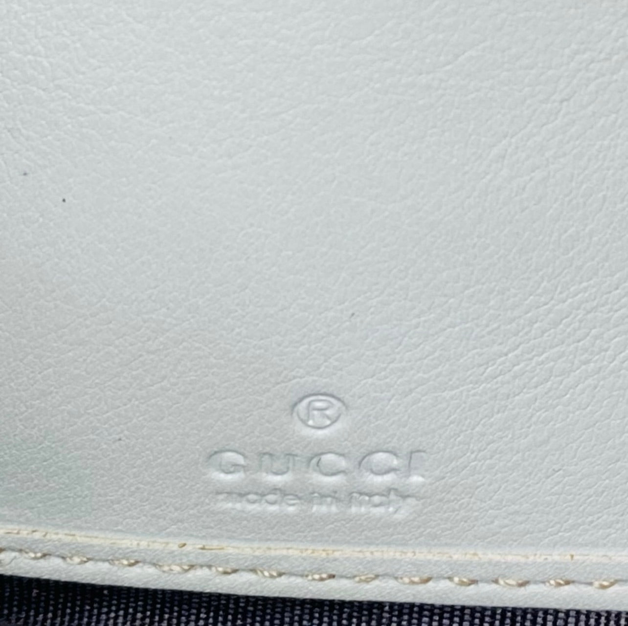 Gucci Off White Leather Microguccissima Nice Zip Around Wallet
