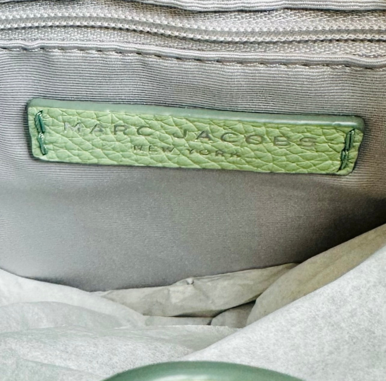 New Marc Jacobs Mint Green Leather Mini Bucket Bag