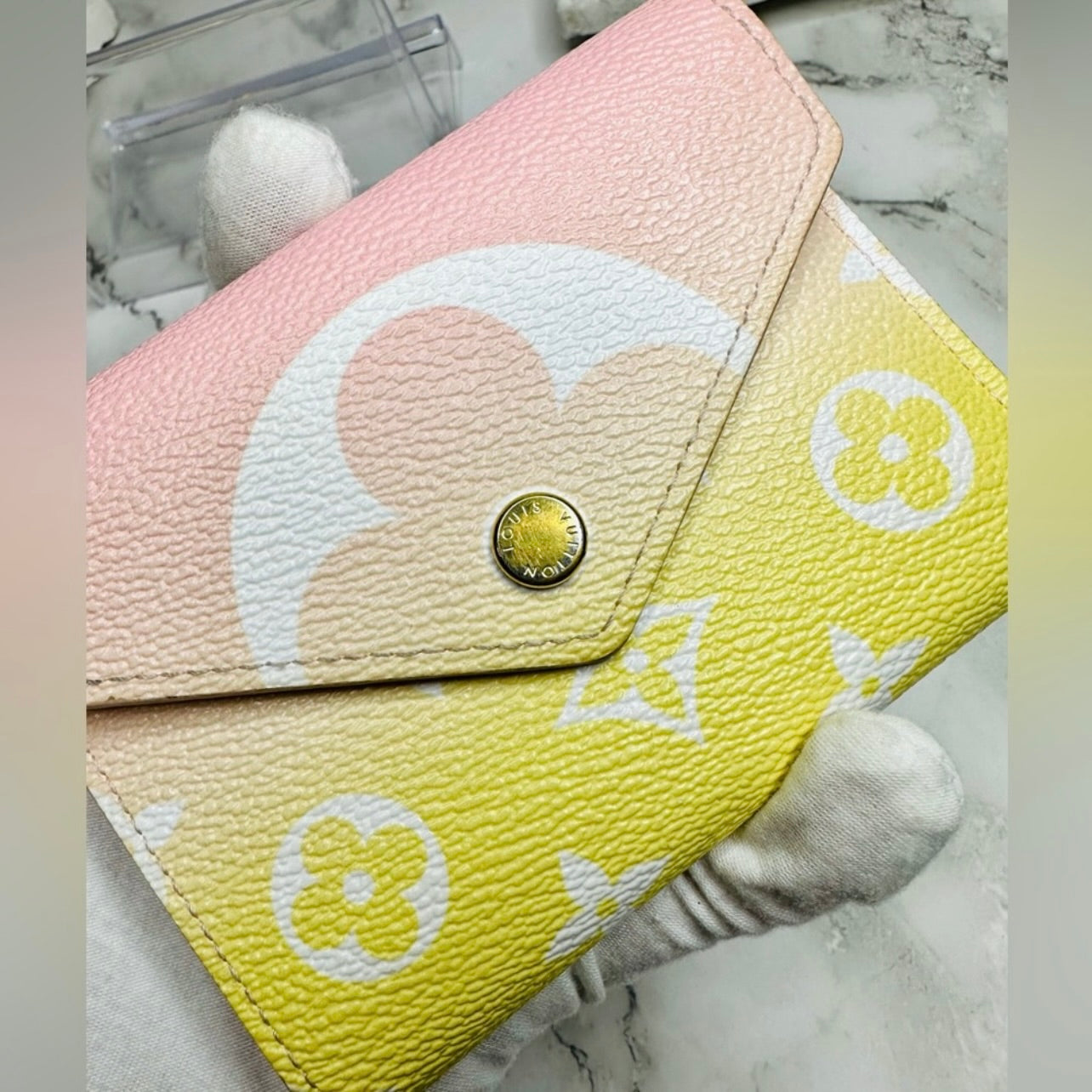 Louis Vuitton Victorine Rose & Yellow 2021 By The Pool Wallet