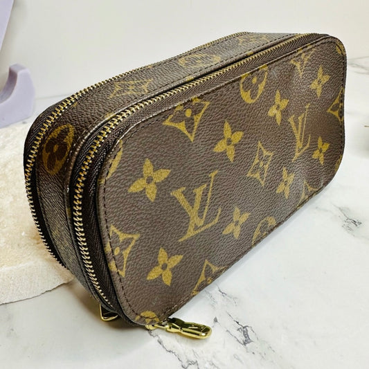 Vintage Louis Vuitton Monogram Trousse Brush PM Cosmetic Pouch