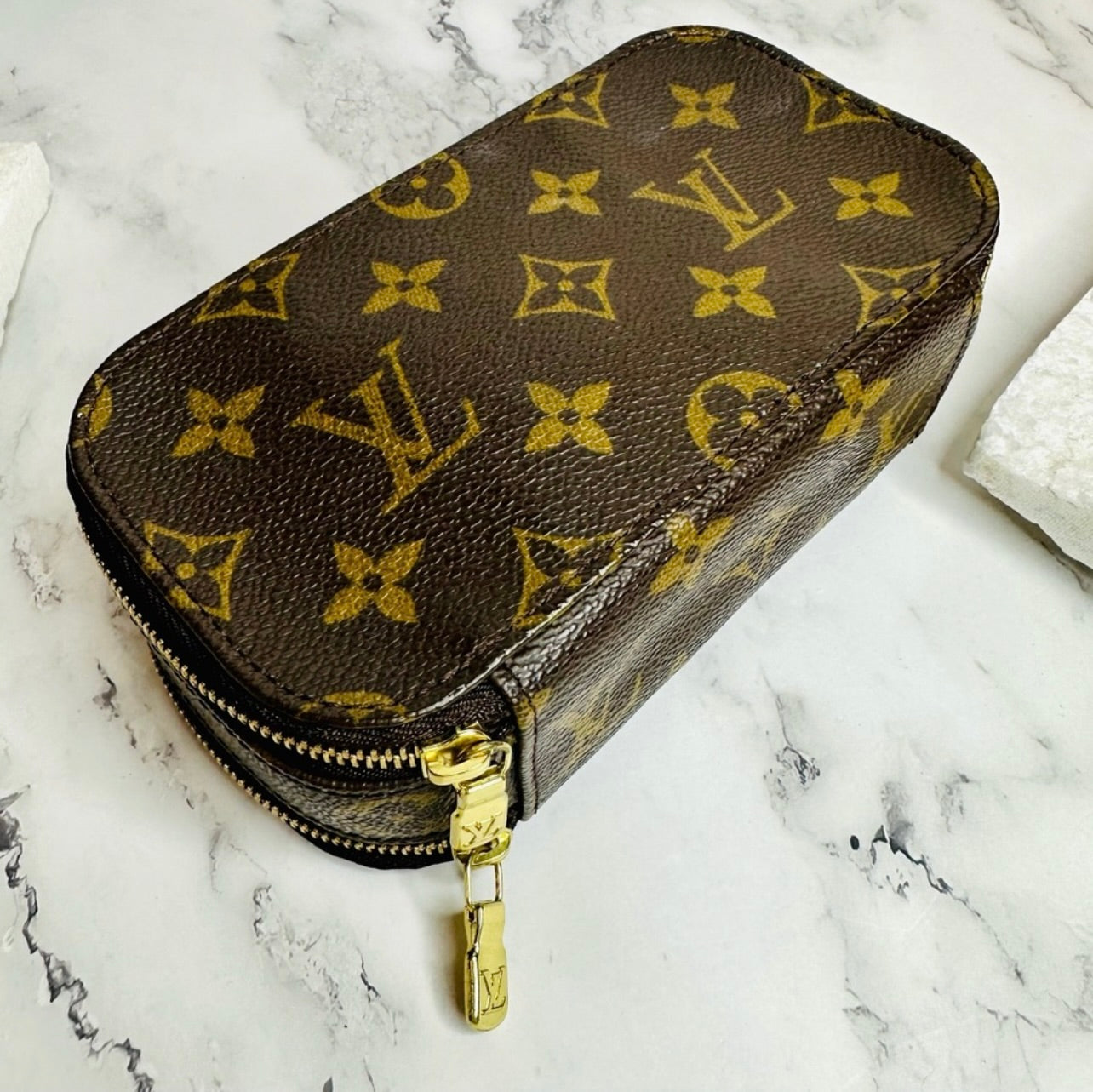 Vintage Louis Vuitton Monogram Trousse Brush PM Cosmetic Pouch