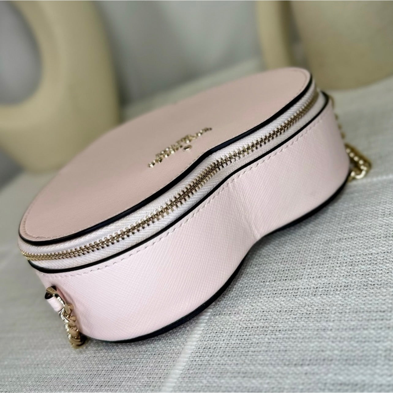 New KATE SPADE Light Rose Love Shack Mini Heart Crossbody Purse