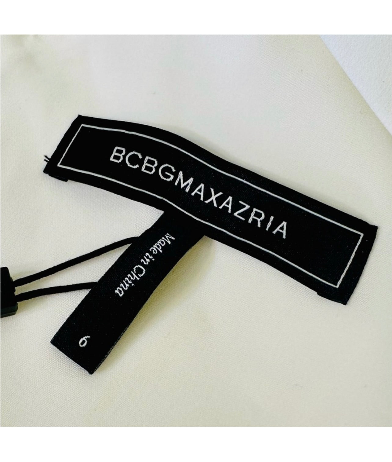 New BCBGMaxAzria Off White Embroidered Sleeve Evening Dress