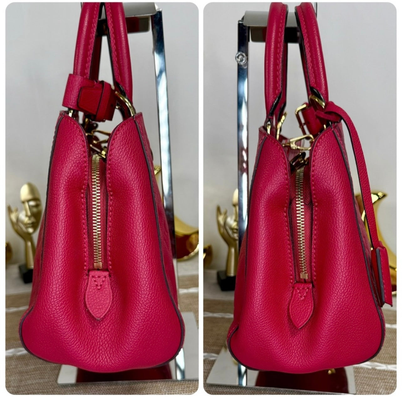 Louis Vuitton Montaigne BB Monogram Dahlia Empreinte Leather Satchel Bag