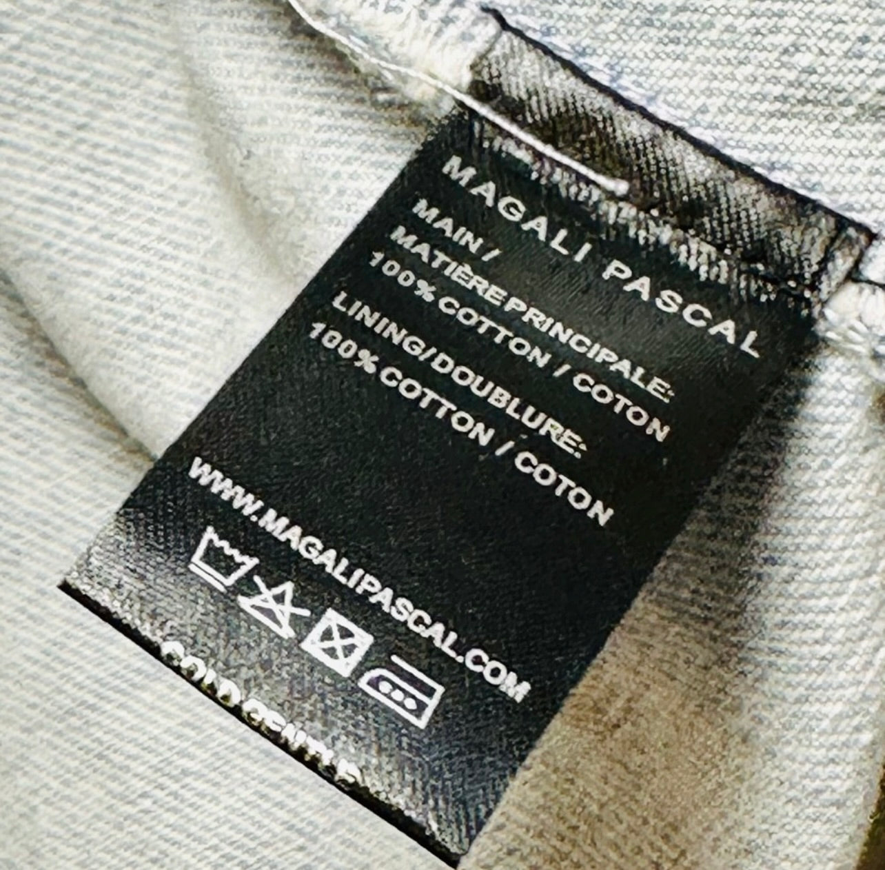 New Magali Pascal Charly Denim Ruffle Vest Jacket