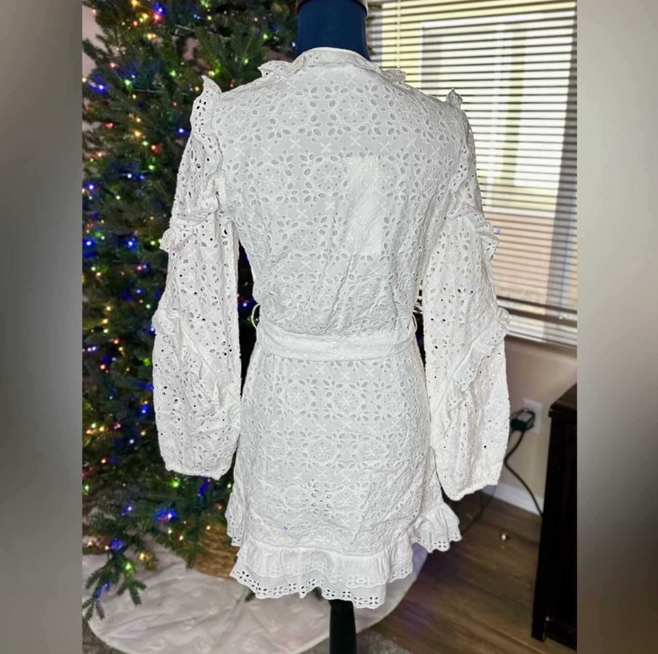 New Veronica Beard White Floral Eyelet Julia Dress