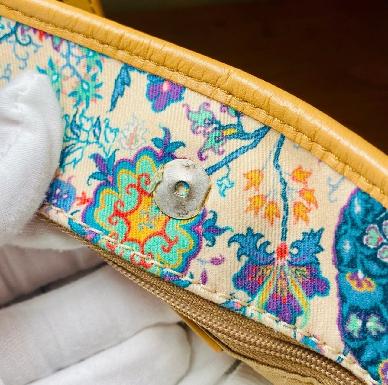 Etro Paisley Print Canvas Tote Bag