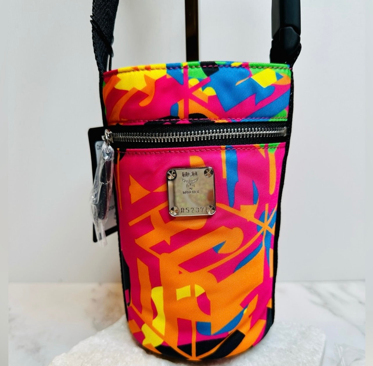 New Unisex MCM Cubic Camouflage Multicolor Nylon Ottomar Bottle Holder Bag