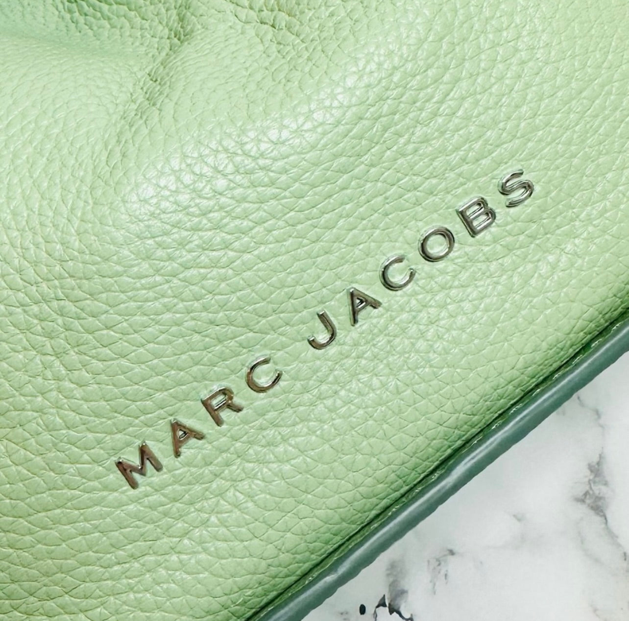 New Marc Jacobs Mint Green Leather Mini Bucket Bag